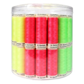 Gutermann Sew-All 100m Tub'O Thread - Neon Colours - (Pack of 54pc)