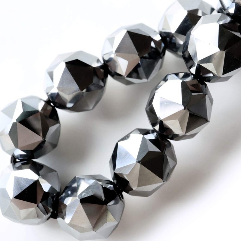 Gold Stone High Purity Terahertz Mineral Star Cut Bracelet, 0.4