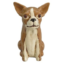 Shudehill Giftware Village Pottery Top Dog Hand Finished Vase - Yorkshire Terrier, Springer Spaniel, Jack Russell, Frenchie, Dalmatian, Dachshund, Chihuahua Cute Dog Designs (Chihuahua)