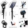 CREPOW Blue Solar Spot Lights Outdoor,2 Pack Solar Landscape Spotlights