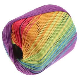 TEHAUX 1roll Color Dyed Gradient Crochet Yarn for Hand Knitting Projects Versatile for Scarves Hats Shawls and Blankets Rainbow