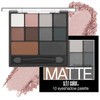 Xumann Smokey Eyeshadow Palette, 10 Eye Shadow Shades Grey Eyeshadow