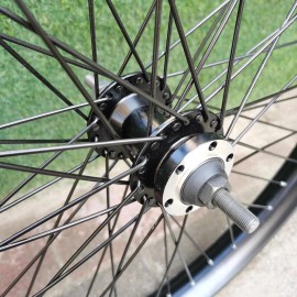 JZsports 26'' Double Layer Alum Alloy 12G 48 Spokes Rear Wheel & Flywheel -MTB Bike Wheel