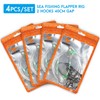 Rodeel 4 PCS Sea Fishing Rigs Flapper Rig Two Hook