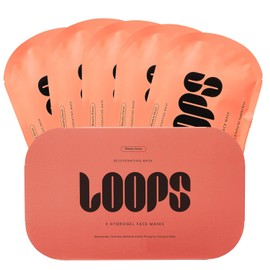 LOOPS WEEKLY RESET - Rejuvenating Hydrogel Face Masks - Rejuvenate, Hydrate, Refine, Visibly Plump - Moisturizing & Pore Refining - Glowing Skin Mask Face Mask Reduces Signs of Puffiness, 5pc