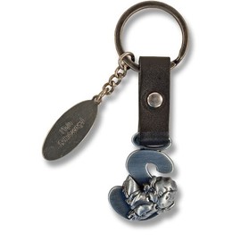 Guardian Angel Keyring Letter S, Leather