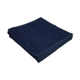 90 Momme Hand Towels, Commercial Towels, Set of 10, Navy, Commercial Hand Towels, Professional Towels, Solid, Single-Sided Pile Fabric, Navy Blue