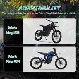 Funparts Carbon Fiber Front Fender Mudguard for Talaria Sting MX3 MX4 MX5 Pro Electric Dirt Bike