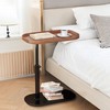 YunMeoCool Adjustable Height C Shaped Side Table, Couch Tables That