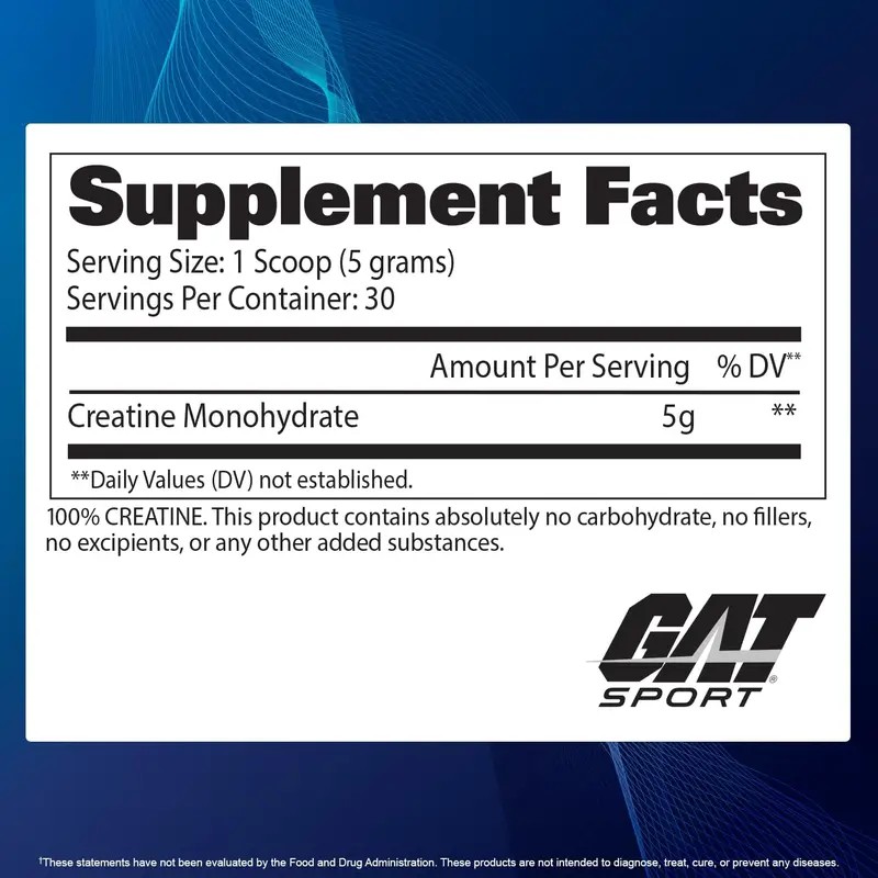GAT Sport Creatine Monohydrate – Muscle Growth, Strength & Performance
