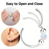 OIHCAZ Titanium Nose Rings Hoop, Opal Silver Nose Piercing Jewellery,