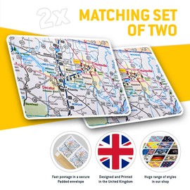 Rectangle Stickers (Set of 2) 10cm - Huntsville Alabama America USA Travel Map Decals for Laptops,Tablets,Luggage,Scrap Booking,Fridges, 45377