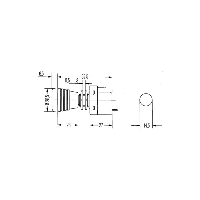 HELLA 6ED 004 778-021 Switch - S06 - Pull switch