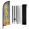 Fried Fish Advertising Swooper Flag Banners, Fried Fish Feather Flags