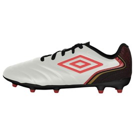Umbro Men's Tocco 5 League FG Soccer Cleat, Light Gray/Red/Black, 8