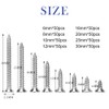 M3 Self-Tapping Screws, 400pcs Stainless Steel Phillips Flat Head Srews