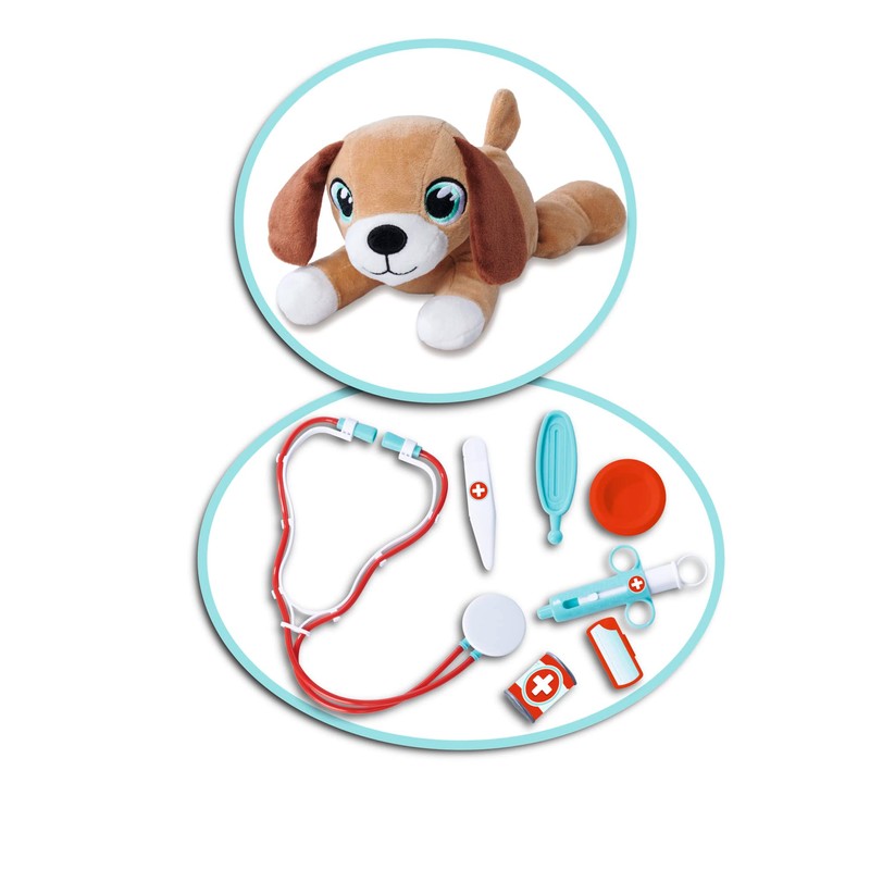 Veterinary Case, Plush and 24 cm, Accessories, 7 Pieces, 25
