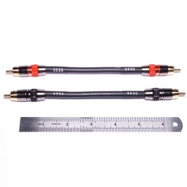 CESS-163-4i Low Noise 12 Gauge Premium RCA Audio Line Patch Cable (4 Inches)