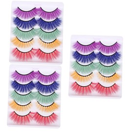 FRCOLOR 15pairs Faux Eyelashes Makeup Lashes for Women Natural Look Comfortable Lightweight for Daily Wear Special Occasions