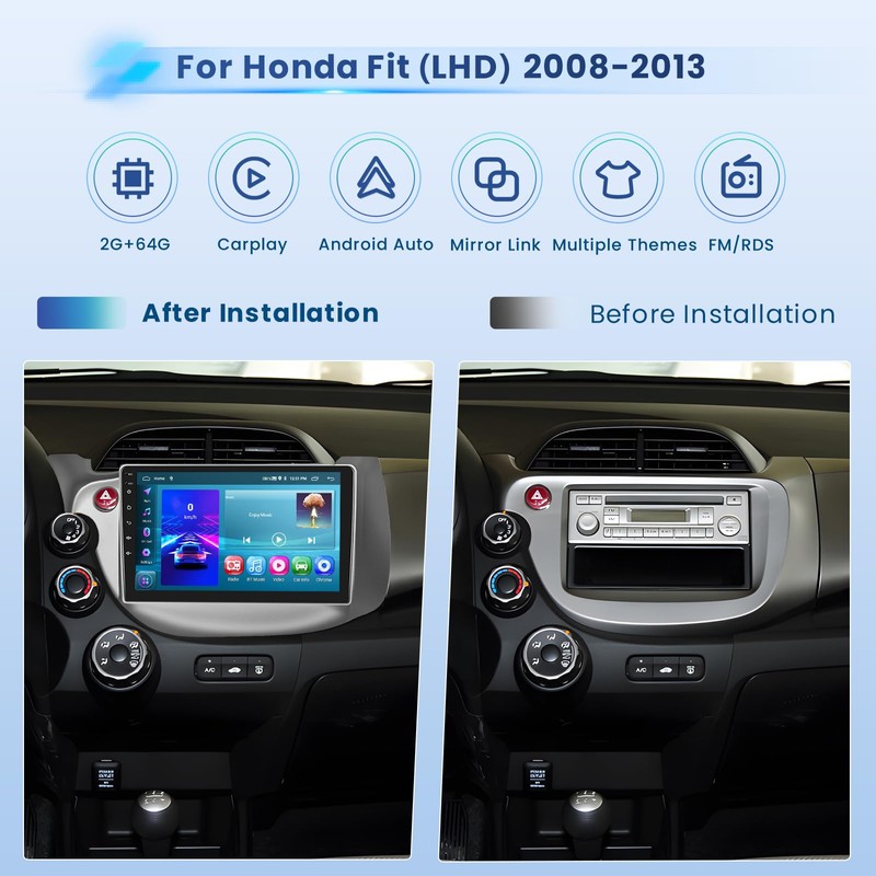 Inefala 2+64G Stereo for Honda Fit 2008 2009 2010 2011