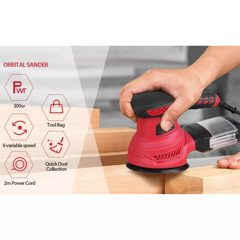 Meterk 300W Orbit sander FL117 includes 20pcs sanding papers and