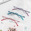 MMOWW 3 Pack Half Frame Reading Glasses for Women Men