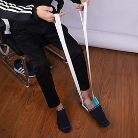 Sock Aid Helper Tool Aid for Elderly Putting on Sock Helper Easy Put on Sock Slider Puller Aid for Elderly Pregnant Women Disabled Leg Issues Avoid Bending