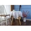 Inmerget Small Square White Tablecloth Elegant Lace End Beside Table