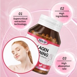 DHOP Skin Radiance Complex – Multi-Source Collagen & Glutathione Capsules with Hyaluronic Acid for Bright, Firm, Hydrated Skin, 60 Count