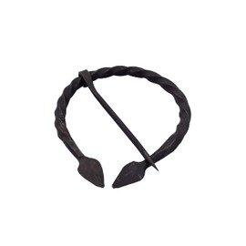 Viking Traders Medieval Hand-Forge Leaf Design Brooch for shawl cloak or scarf unisex design