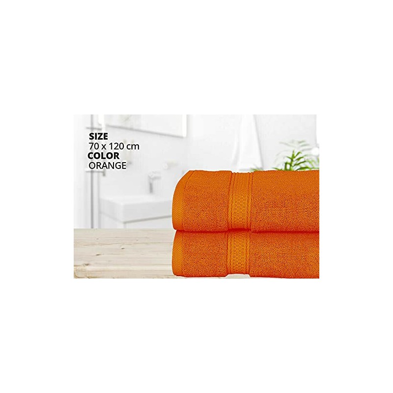 Milosc Pack of 2 Large Bath Towels Set Super Absorbent