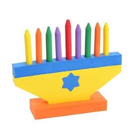 Colorful Children's Foam Menorah by Zion Judaica Ltd