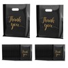 Nivofu 100PCS Gift Bags 30x40cm, Black Thank you Present Bags