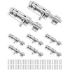 QWORK Sliding Bolt Gate Latch, 8 Pack 6.3" 304 Stainless