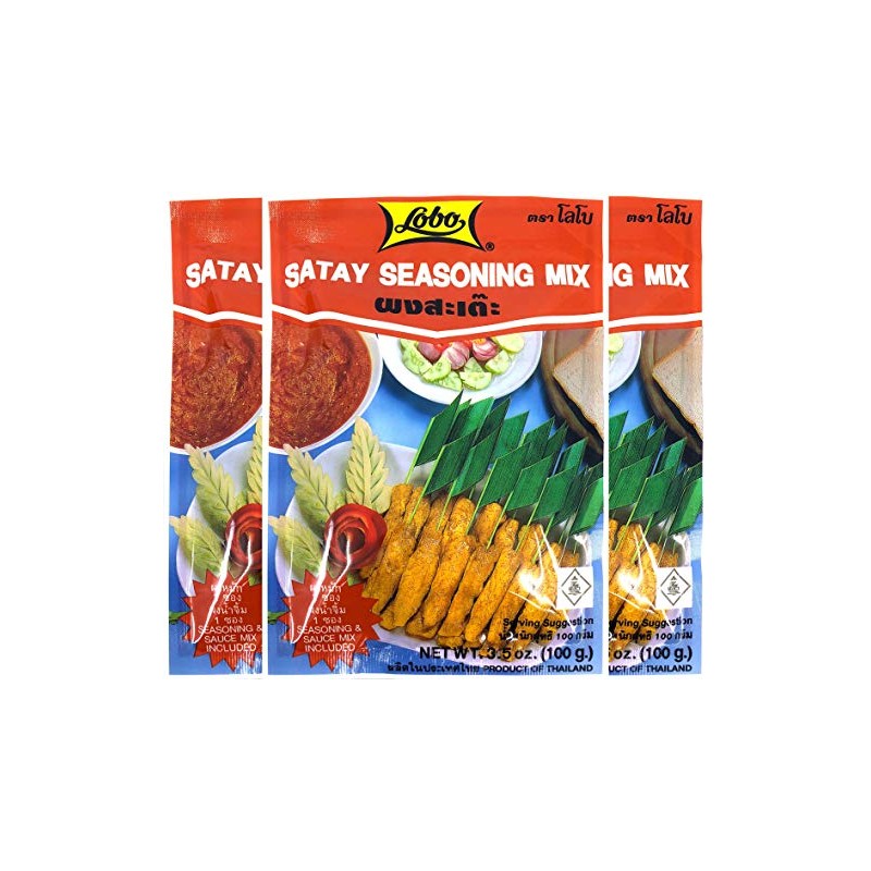 Lobo Thai Satay Seasoning Mix (Marinate Seasoning & Peanut Sauce