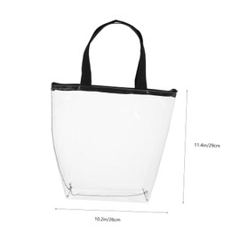 Baluue PVC Clear Zipper Makeup Bag for Travel Toiletry Organizer for Women Compact Wash Bag for