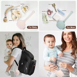 Bebamour Dummy Bag, Dummy Pods, Dummy Bag, Suitcase Holder, Dummy Pod Box, Dummy Holder, Suitcase, Travel Case, Attach to Nappy Bags, Hold Dummy or Nipple Shield, Green