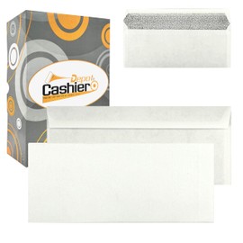 500 Cashier Depot #10 Business Envelope, 4 1/8 X 9 1/2, Peel & Seal, Security-Tinted, 24lb. White Paper, (No Window) (500 Envelopes)