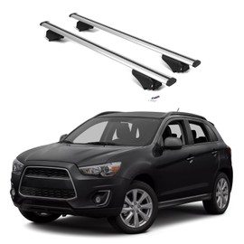 ERKUL Roof Rack Cross Bars for Mitsubishi Outlander Sport 2011-2025 | Aluminum Crossbars with Anti Theft Lock for Rooftop | Compatible with Flush Rails - Silver