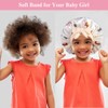 2+2 Satin Bonnets with Scrunchies for Kids, Cute Hair Bonnets