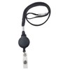 Customcard ltd® Black Lanyard Retractable Lanyard Pull Badge Reel
