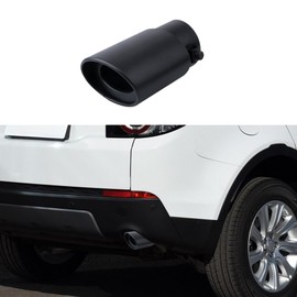 Stainless Steel Car Exhaust Tip, 2.5" to 3.3" Adjustable Chrome-Plated Finish Exhaust Tailpipe, Universal Car Exhaust Pipe Modification Tail Throat Tail Pipe Replacement for Most Vehicles (Black)