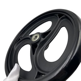 Yuqim 2 Pcs 8" Replacement Wheels for Rollator Walker & Wheelchair - Black, 8 Inch