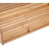 Lawei Bamboo Bread Box, Large Natural Roll Top Wood Bread