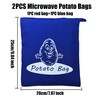 Microwave Potato Cooking Bags, Reusable Fabric Pouch for Baked Potatoes,