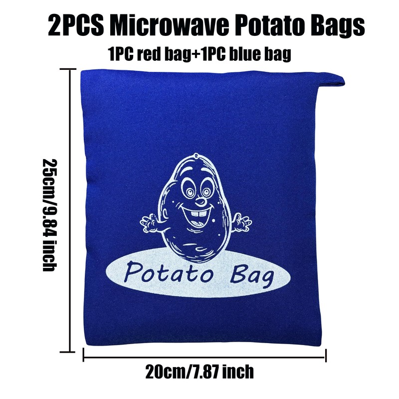 Microwave Potato Cooking Bags, Reusable Fabric Pouch for Baked Potatoes,