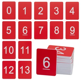 Plastic Numbered Tags Number Disc Number Token Rectangle (0-50, Red)