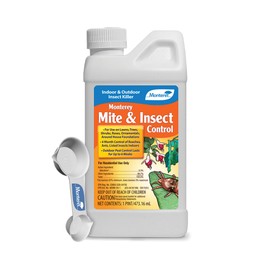 Monterey Mite & Insect Control Bundled with Measuring Spoon – Indoor & Outdoor Insect Killer – 4-Month Control for Roaches, Ants & Other Pests – Safe for Lawns, Trees, Shrubs, and Gardens – 1 Pint