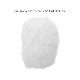 SEWACC 2pcs Chunky Faux Fur Yarn Super Fluffy Imitation Wool Eyelash Yarn for Crochet and Knitting Projects Per Ball White for Scarves Hats Blankets