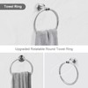 Ntipox Brushed Nickel Bathroom Hardware Accessories Set 5 Piece, Stainless